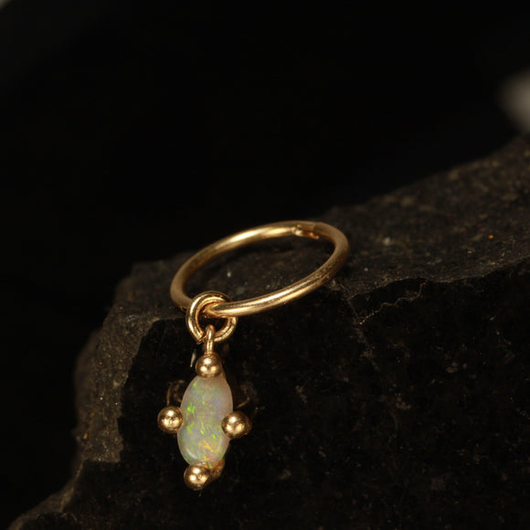 Opal hanging hoop rainbow