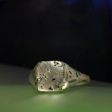 Sandcast enamel sigent ring - Size 9