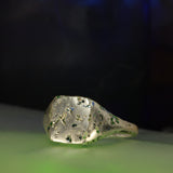 Sandcast enamel sigent ring - Size 9