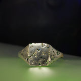 Sandcast enamel sigent ring - Size 9