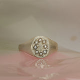 pearl signet ring
