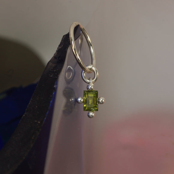 green sapphire earring