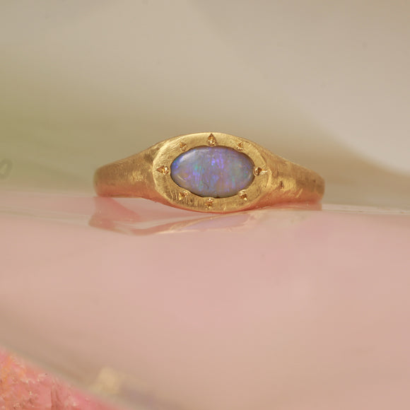 purple opal ring