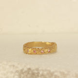 pink diamond squashed crossiant ring