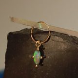 long opal hanging hoop