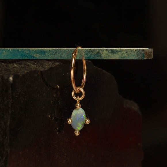 prism opal hanging hoop