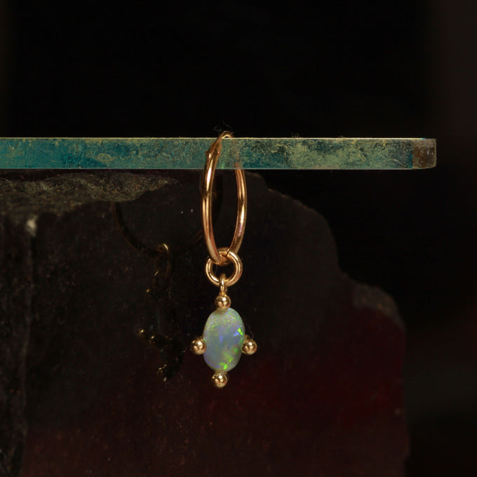 prism opal hanging hoop