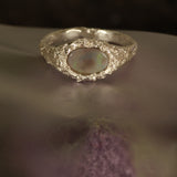 moody sandcast opal ring - Size 6.5