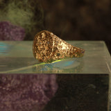 salt and pepper signet ring - Size 6