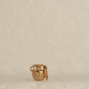 Pelike gold mini vase earring or pendant charm