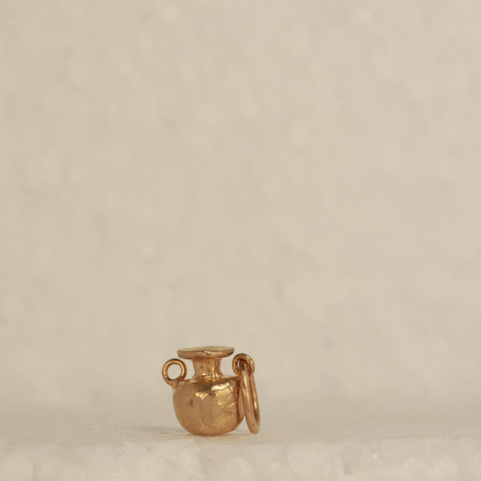 Pelike gold mini vase earring or pendant charm
