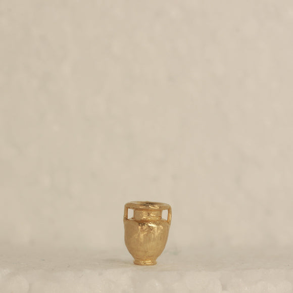 Gold column krater vase earring