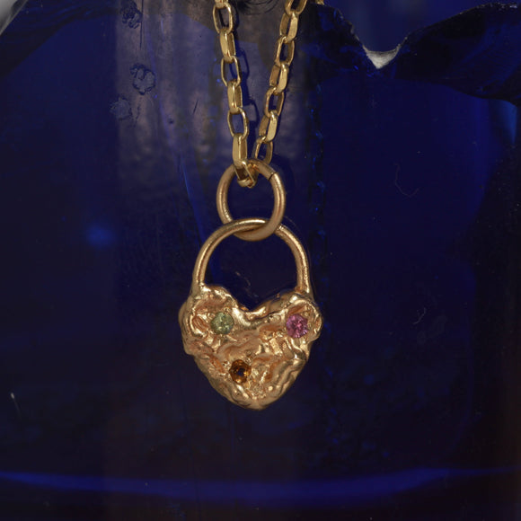 Melted heart pendant #2