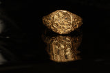 salt and pepper signet ring - Size 6