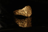 salt and pepper signet ring - Size 6