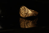 salt and pepper signet ring - Size 6
