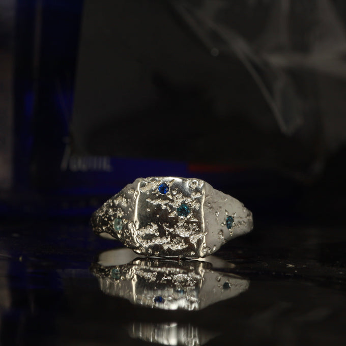 Sandcast signet ring  - Size 7.5