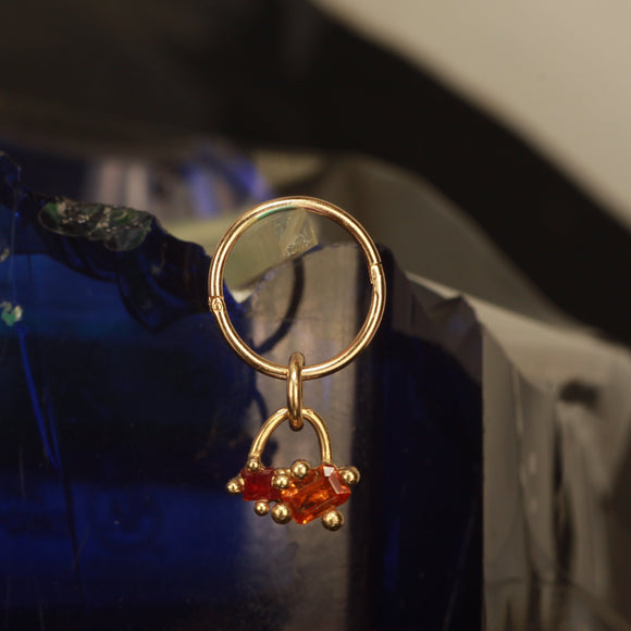 warm twin earring or pendant