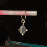 Opal hanging hoop rainbow vein