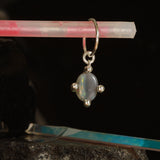 Opal hanging hoop rainbow vein