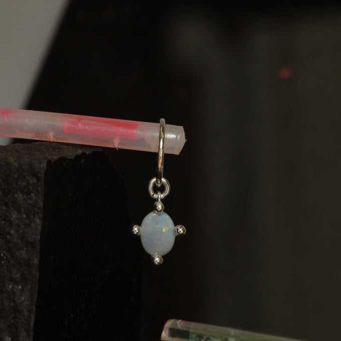 opal hanging hoop 14