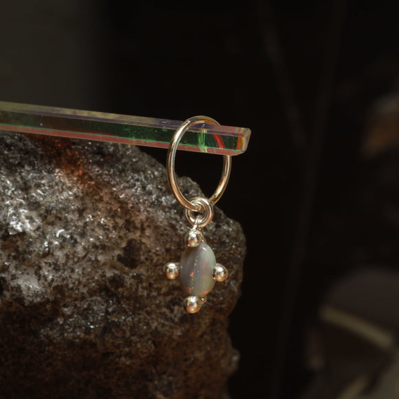 opal hanging hoop 12