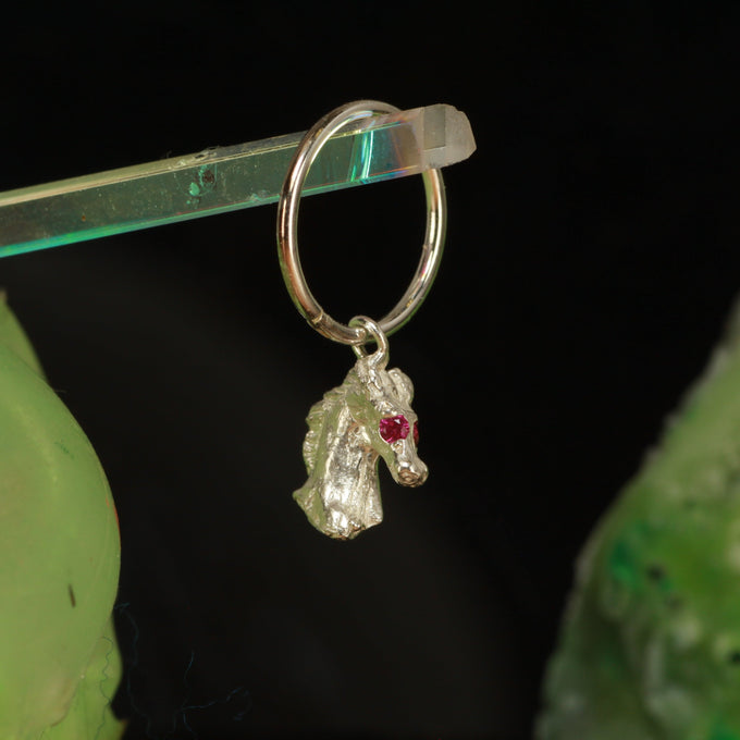 Concerned baby horse earring