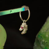 Concerned baby horse earring