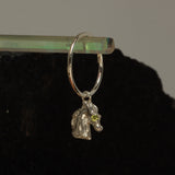 Concerned baby horse earring light green
