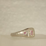 Pink sapphire rough ring - Size 6.25/M