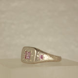 Pink sapphire rough ring - Size 6.25/M