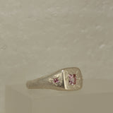 Pink sapphire rough ring - Size 6.25/M