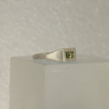 green sapphire signet - Size 7/O