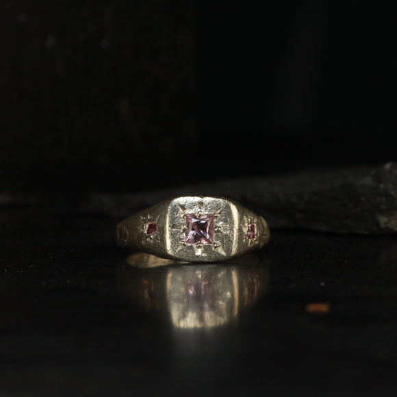Pink rough ring - Size 6.5 / M.5