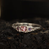 pink sapphire melted ring- Size 6.5 / M.5