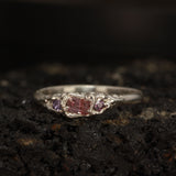 pink sapphire melted ring- Size 6.5 / M.5