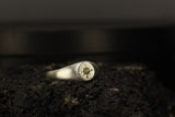 Green sapphire sun ring - Size 6.25 / M