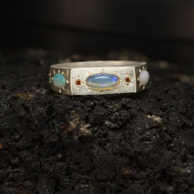 Opal big rig ring #3 - Size 7.25 / O