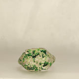 green glass enamel ring- Size 5.5 / K.5