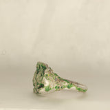 green glass enamel ring- Size 5.5 / K.5
