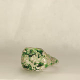 green glass enamel ring- Size 5.5 / K.5