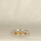 yellow sapphire melted ring - Size 5.5 / k.5
