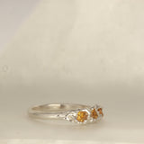 yellow sapphire melted ring - Size 5.5 / k.5