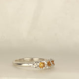 yellow sapphire melted ring - Size 5.5 / k.5