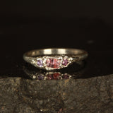 pink sapphire melted ring- Size 6.5 / M.5