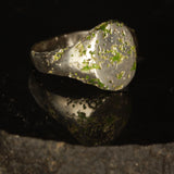 Green sandcast oval ring- Size 11 / W