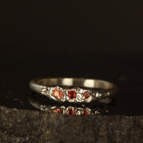 Orange sapphire melted ring- Size 7 / O