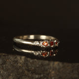 Orange sapphire melted ring- Size 7 / O