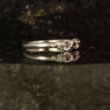 Melted ruby and light pink sapphire ring Size: 6