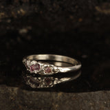 Melted purple sapphire ring Size: 7 / O